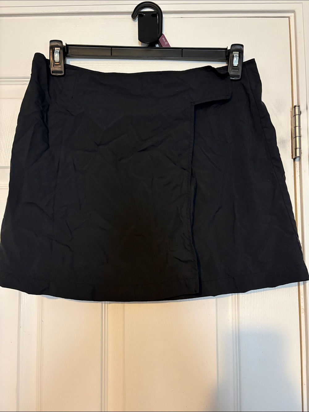 Jantzen Black Mini Skirt with Overlap Panel